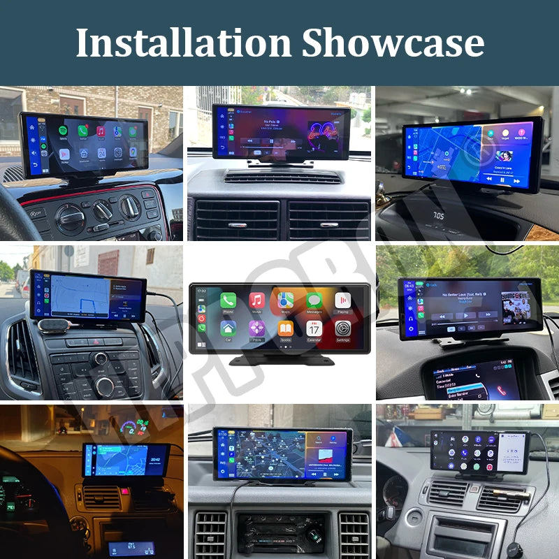 شاشة مرآة سيارة 10.26" | CarPlay لاسلكي + بلوتوث + USB + AUX