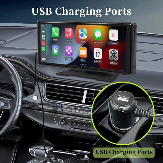 شاشة مرآة سيارة 10.26" | CarPlay لاسلكي + بلوتوث + USB + AUX